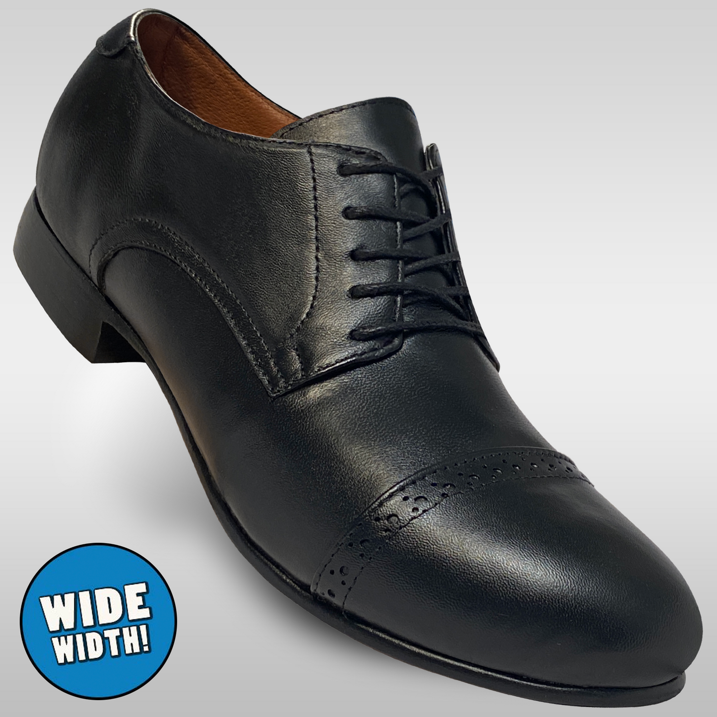 Aris Allen Men's 1941 EEE Wide Black Captoe Swing Dance Shoes
