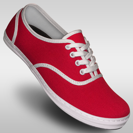 Aris Allen Women’s Red & White Classic Canvas Dance Sneaker