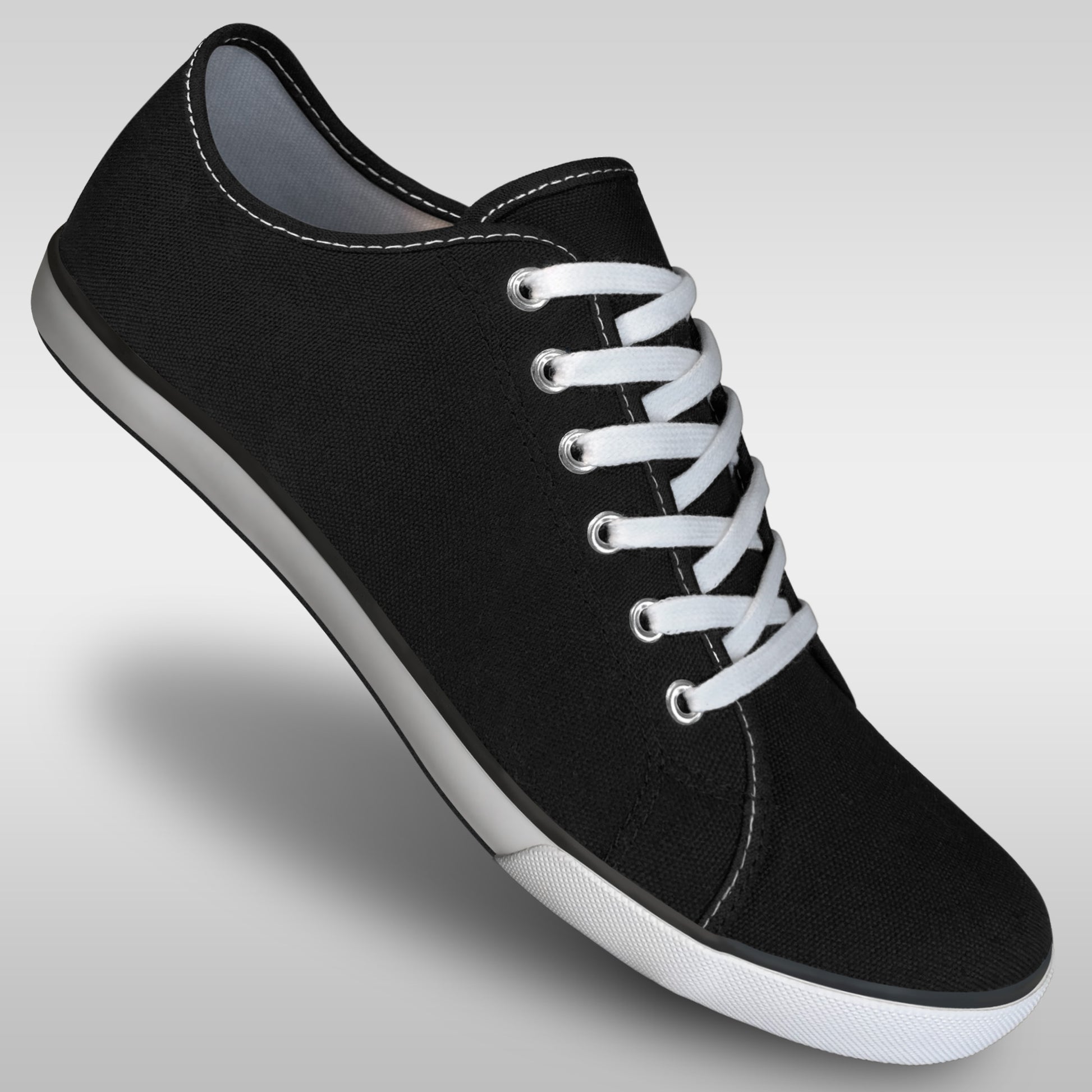 Aris Allen Men's Black Canvas Gym Style Dance Sneakers