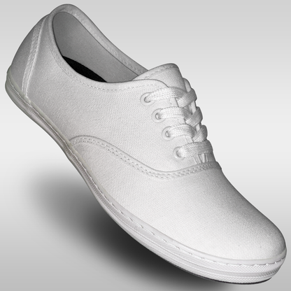 Swing Dance Shoes- Vintage, Lindy Hop, Tap, Ballroom Aris Allen Women’s White Classic Canvas Dance Sneaker  AT vintagedancer.com