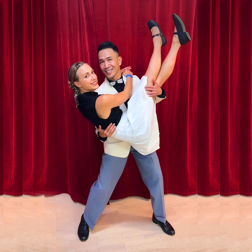 Aris Allen 1932 Black Captoe Swing Dance Shoes
