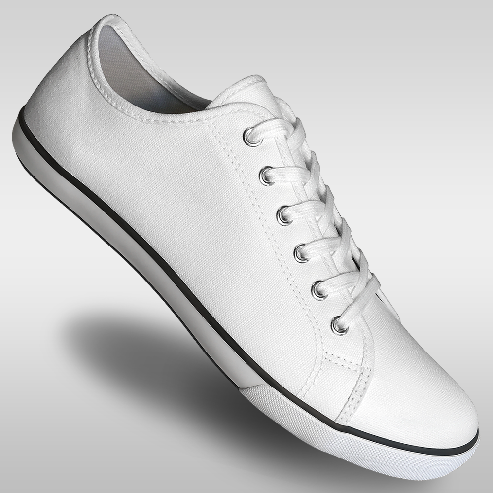 Aris Allen Men's White Canvas Gym Style Dance Sneakers